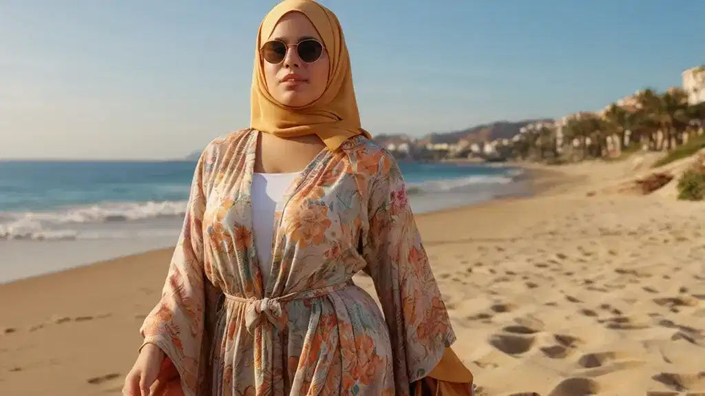 Dress Maxi dan Hijab Ceria