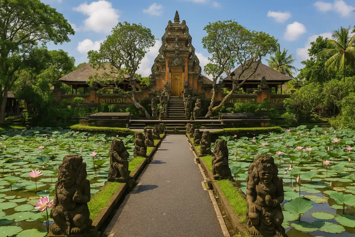 Keindahan spiritual dan budaya di Ubud , tempat yang menjadi pusat keagungan tradisi Hindu.