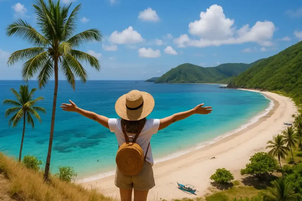 Wisata di Lombok , yang mencakup keindahan alam, aktivitas petualangan, dan budaya lokal.