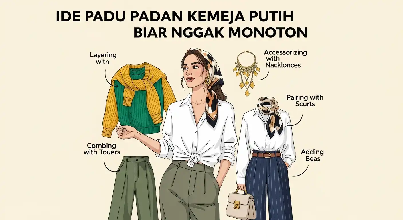 Ide Padu Padan Kemeja Putih Wanita Biar Nggak Monoton