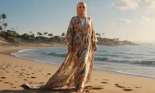 7 Pilihan Outfit ke Pantai untuk Wanita Gemuk Berhijab