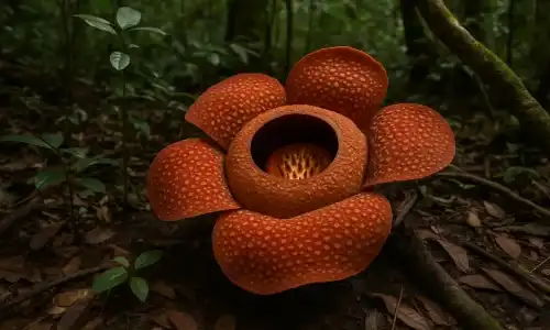 Bunga rafflesia merupakan spesies langka yang hanya tumbuh di hutan tropis Asia Tenggara dan menjadi ikon alam Indonesia.