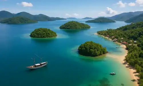 Wisata Pulau Mandeh di Kabupaten Pesisir Selatan, Sumatra Barat, adalah destinasi eksotis yang masih alami.
